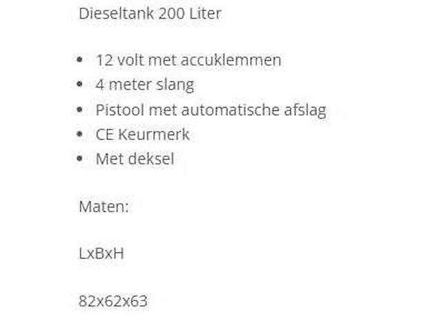 2024 sempre serbatoio 200l diesel opslagtank - afbeelding 2 van  6