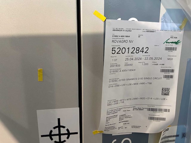 2024 siemens sinamics g150sc een 400v/160 kw industriële frequentieomvormer - afbeelding 10 van  16