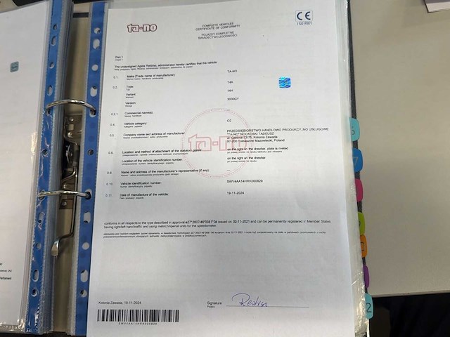 2024 ta-no aanhangwagen *mtm 3000kg* - afbeelding 10 van  17