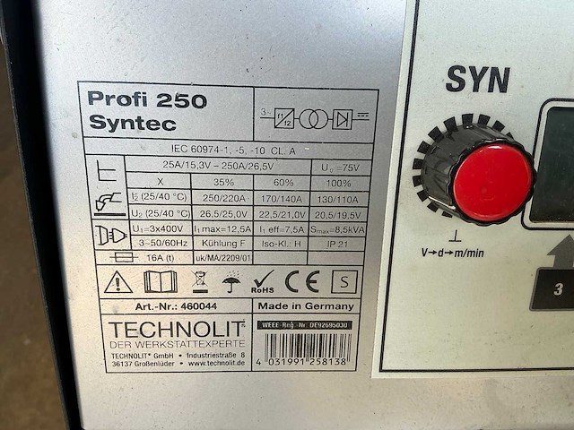 2024 technolit profi 250 syntec mig lasapparaat - afbeelding 3 van  12