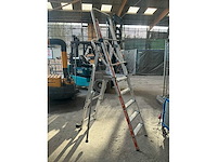 2024 tubesca 1x5 opvouwbare uitschuifbare bordesladder - afbeelding 1 van  7