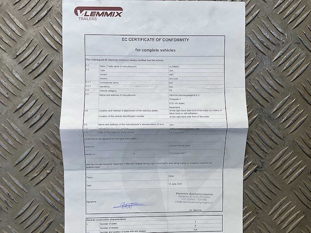 2024 vlemmix 35v1335 machinetrailer - afbeelding 15 van  17