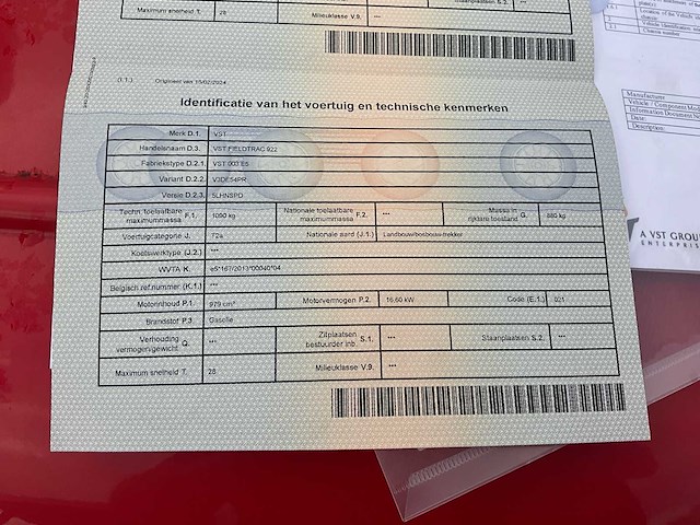 2024 vst 003 e5 - minitractor - afbeelding 10 van  20