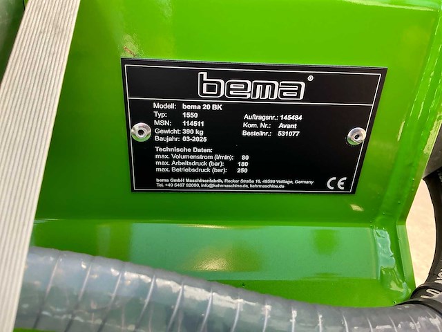 2025 bema 20 dual - 1550mm + zijborstel & watervernevelaar borstelmachine - afbeelding 2 van  3