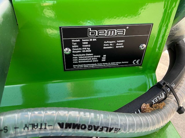 2025 bema 20 dual 1850mm + zijborstel & watervernevelaar borstelmachine - afbeelding 2 van  10