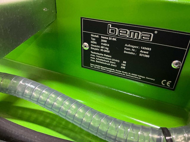 2025 bema 20 dual 2050mm met zijborstel en watervernevelaar borstemachine - afbeelding 8 van  9