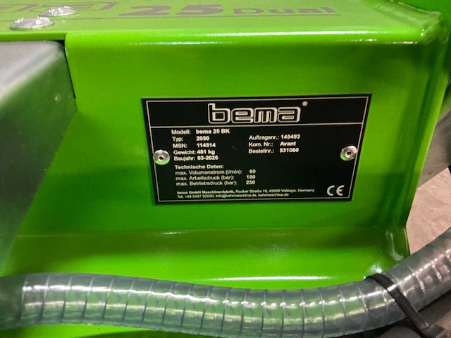2025 bema 20 dual met zijborstel & watervernevelaar bortstelmachine - afbeelding 8 van  9
