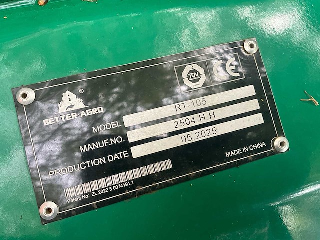 2025 better-agro rt-105 - klepelmaaier - afbeelding 4 van  5