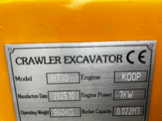 2025 crawler ht10 minigraafmachine - afbeelding 10 van  11