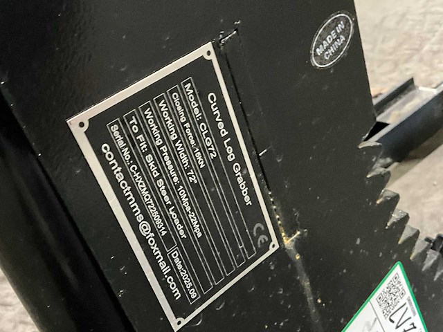 2025 curved log grabber clg72 graafbak schranklader - afbeelding 2 van  7