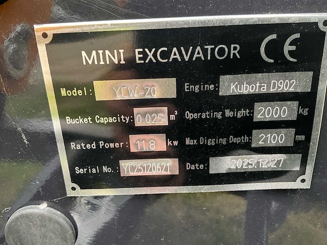 2025 eachan kubota motor minigraafmachine - afbeelding 21 van  36