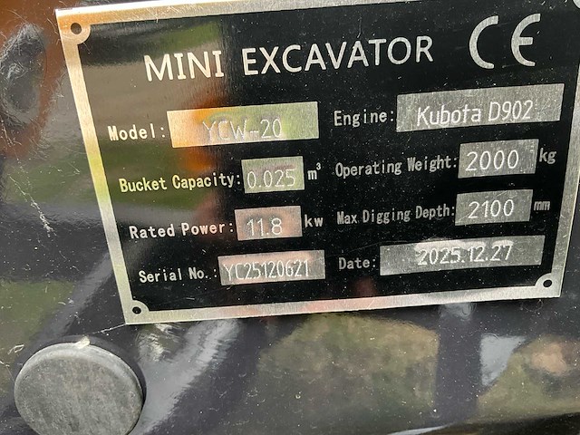 2025 eachan kubota motor minigraafmachine - afbeelding 34 van  36