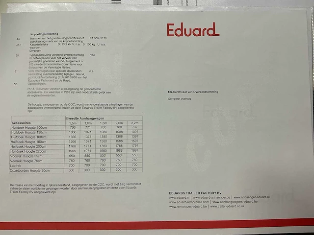 2025 eduard p3 750kg ongebruikt met garantie. aanhangwagen - afbeelding 14 van  14