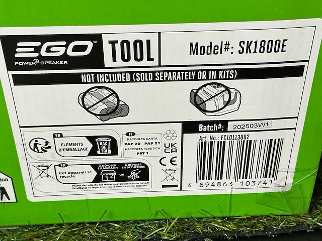 2025 ego sk1800e accu luidspreker - afbeelding 4 van  4