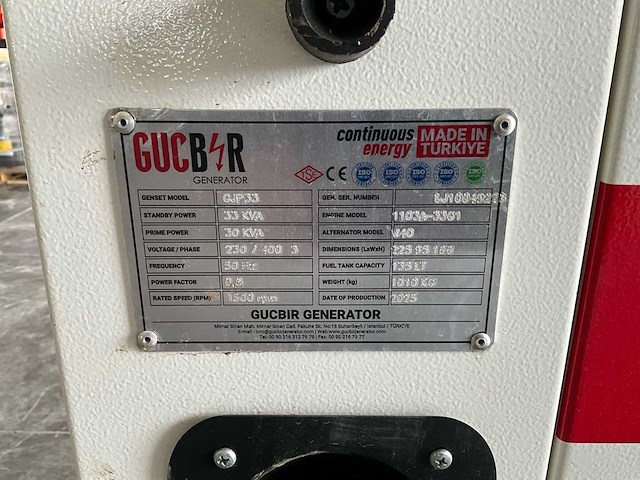 2025 gucbir gjp 33 generatorset - afbeelding 9 van  18