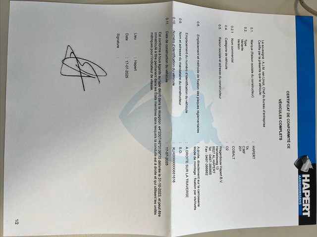 2025 hapert cobalt aanhangwagen *ongebruikt/garantie* - afbeelding 8 van  18