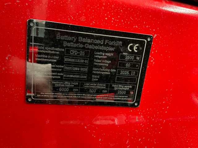 2025 huateng cpd-25 elektrische vorkheftruck - afbeelding 29 van  31