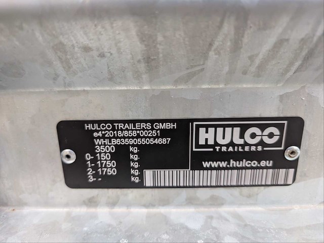 2025 hulco benax-2 go-getter hdkkv aanhangwagen - afbeelding 9 van  22