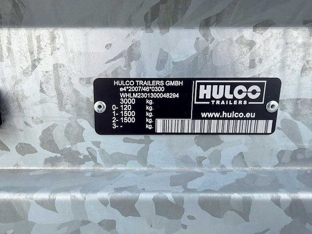 2025 hulco platteau aanhangwagen *mtm 3000kg* - afbeelding 2 van  14