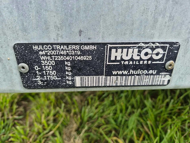 2025 hulco trailers terrax-2 trailer machinedrager - afbeelding 15 van  27