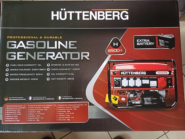 2025 huttenberg h8500w stroomgenerator - afbeelding 1 van  4