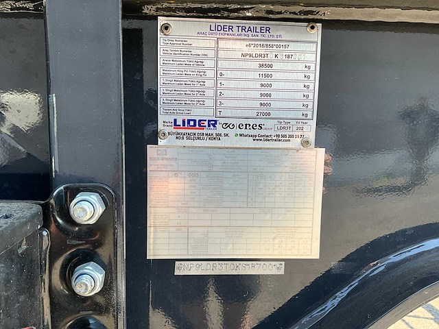 2025 lider ldr3t zwarte hydraulische kipper in hardox voor vrachtwagen - afbeelding 22 van  27