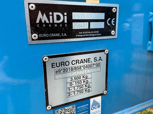 2025 midi ls15 17 rd mobiele torenkraan - afbeelding 9 van  17