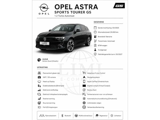 2025 opel astra sports tourer gs line pano, 20060 km !!!! - afbeelding 18 van  25