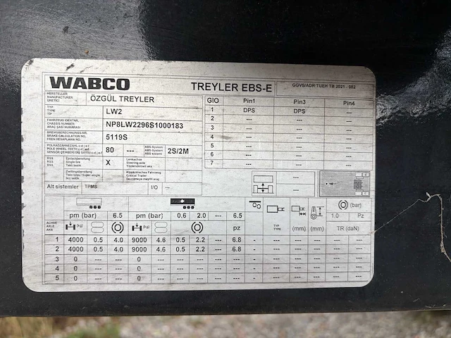 2025 ozgul treyler lw229 oplegger - dieplader - lowbed - afbeelding 13 van  30