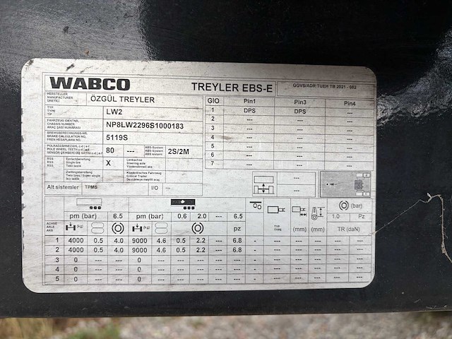 2025 ozgul treyler lw229 oplegger - dieplader - lowbed - afbeelding 10 van  21