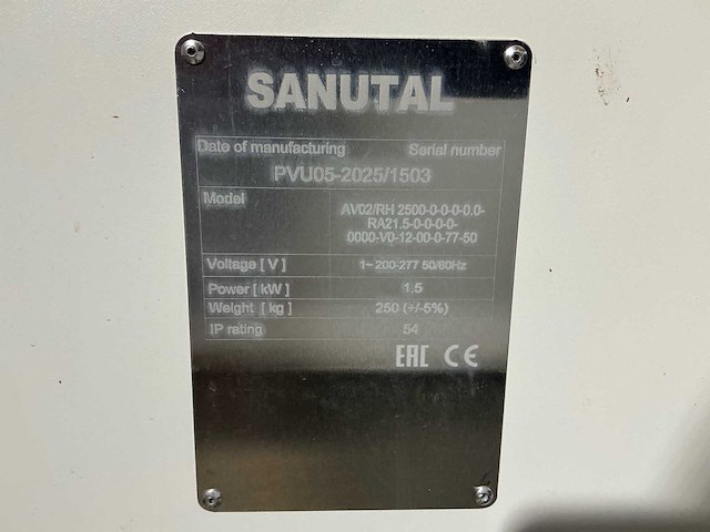2025 sanutal av02/rh 2500 ventilatie-/luchtbehandelingsunit - afbeelding 3 van  8