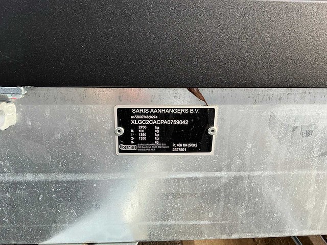 2025 saris c2c aanhangwagen - afbeelding 10 van  10