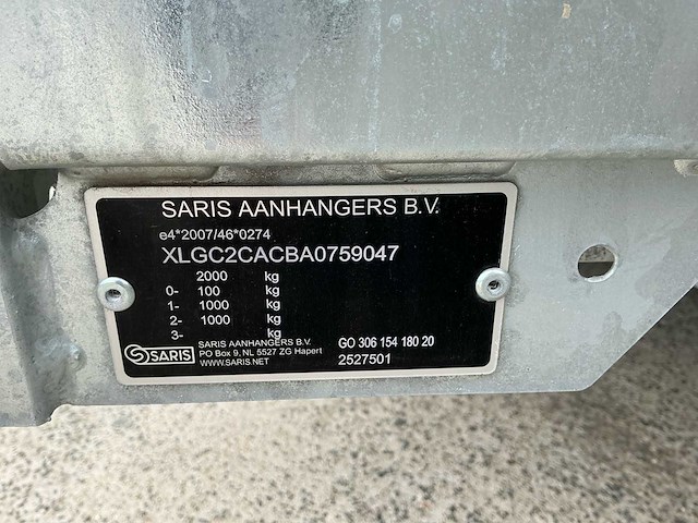 2025 saris c2c gesloten opbouw aanhangwagen - afbeelding 2 van  11