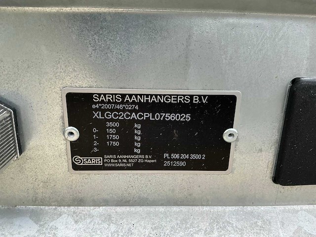 2025 saris c2c plateau black edition aanhangwagen *ongebruikt/garantie* - afbeelding 5 van  15