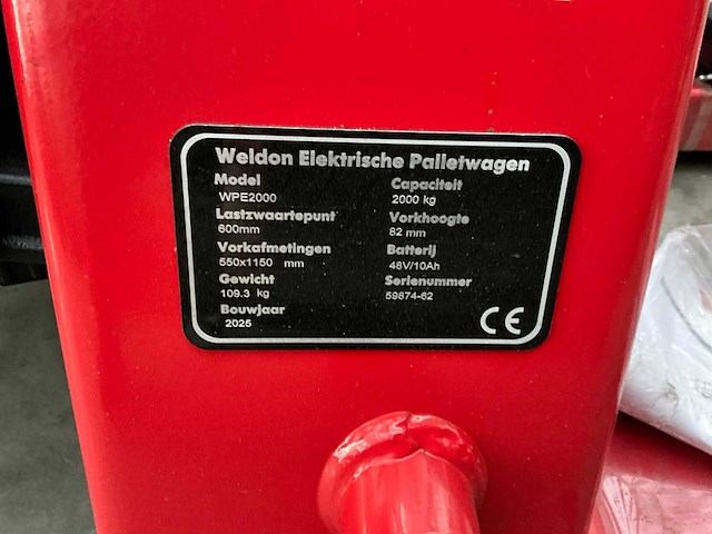 2025 stapelaar electrisch 2 ton - ongebruikt - lithium - afbeelding 3 van  11