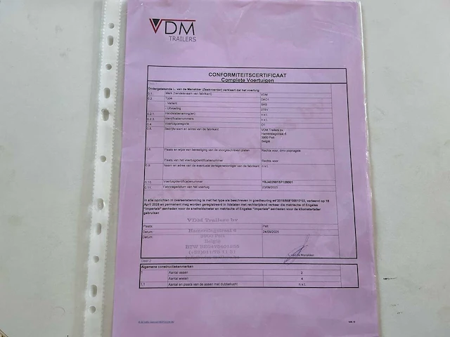 2025 vdm trailers platteau aanhangwagen *ongeremd* - afbeelding 2 van  10