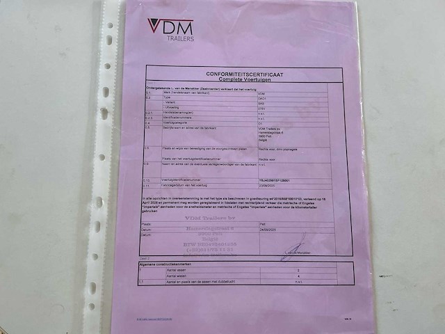 2025 vdm trailers platteau aanhangwagen *ongeremd* - afbeelding 2 van  10