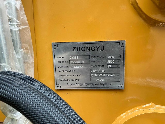 2025 zhongyu zy388 graaflaadmachine - afbeelding 18 van  28