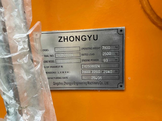 2025 zhongyu zy388 graaflaadmachine - afbeelding 26 van  32