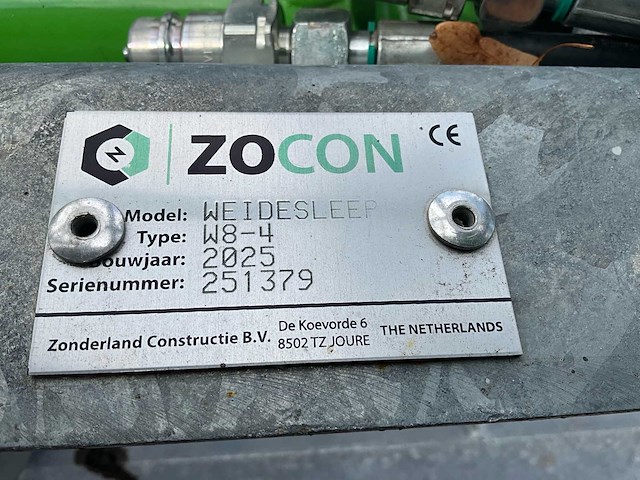 2025 zocon weidesleep w8-4 meadow harrow - afbeelding 4 van  12