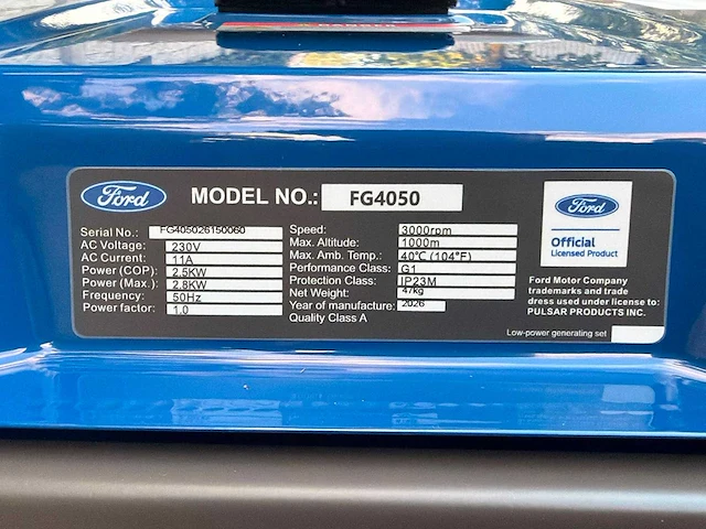2026 - ford - fg4050 - power generator - afbeelding 9 van  10