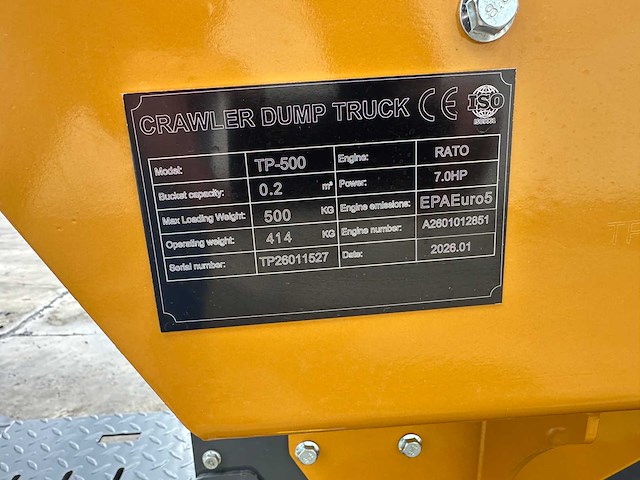 2026 - tp500 - mini - rupsdumper - afbeelding 25 van  31
