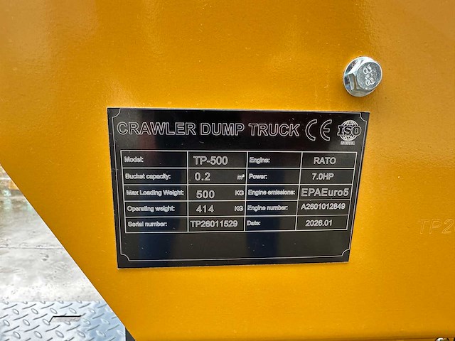 2026 - tp500 - mini rupsdumper - afbeelding 21 van  21