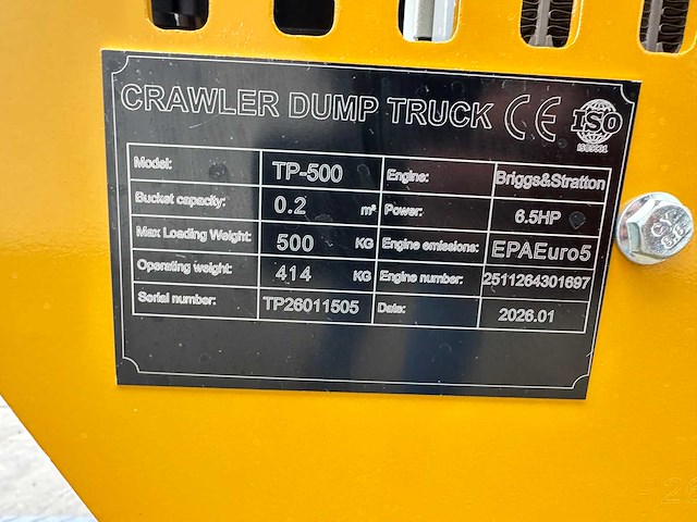 2026 - tp500 - rupsdumper - afbeelding 12 van  15