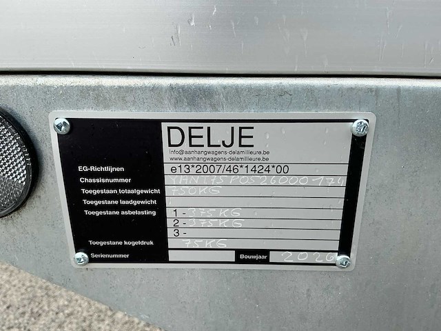 2026 delje t75 aanhangwagen - afbeelding 3 van  12
