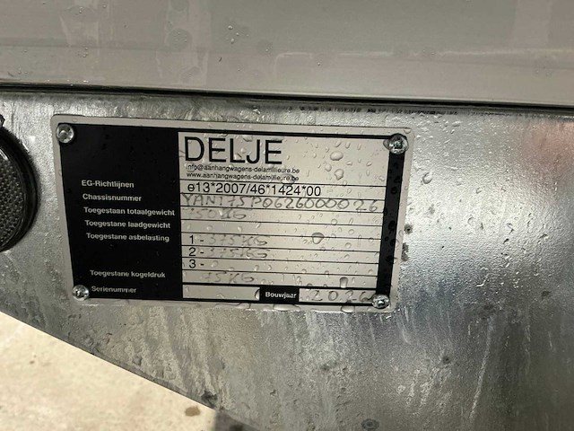 2026 delje t75 platteau aanhangwagen *ongebruikt/garantie* - afbeelding 6 van  15