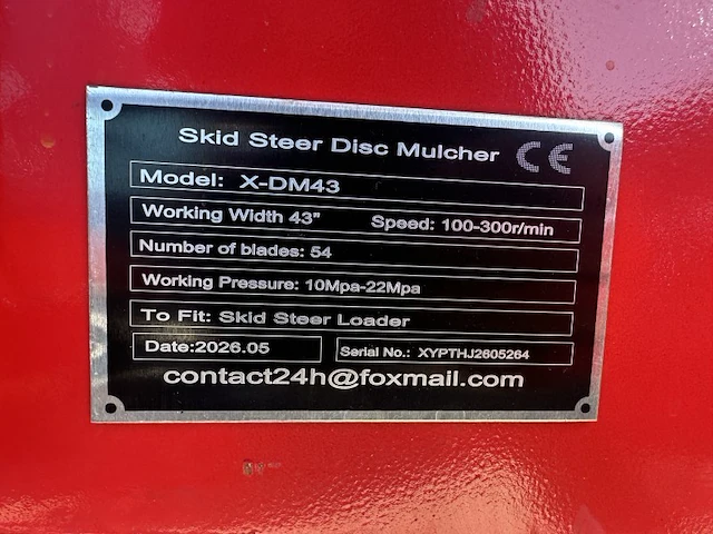 2026 giyi x-dm43 mulcher voor schranklader (ongebruikt) - afbeelding 7 van  15