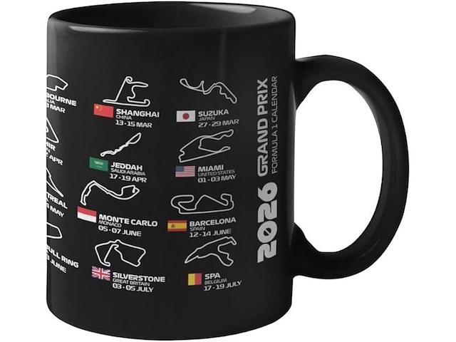 2026 grand prix kalender mok - afbeelding 1 van  2