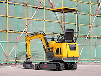 2026 huayee 1000kg minigraafmachine – zwenkgiek – semi-automatische snelwissel – 2 bakken - afbeelding 1 van  7