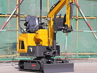 2026 huayee 1000kg minigraafmachine – zwenkgiek – semi-automatische snelwissel – 2 bakken - afbeelding 3 van  7